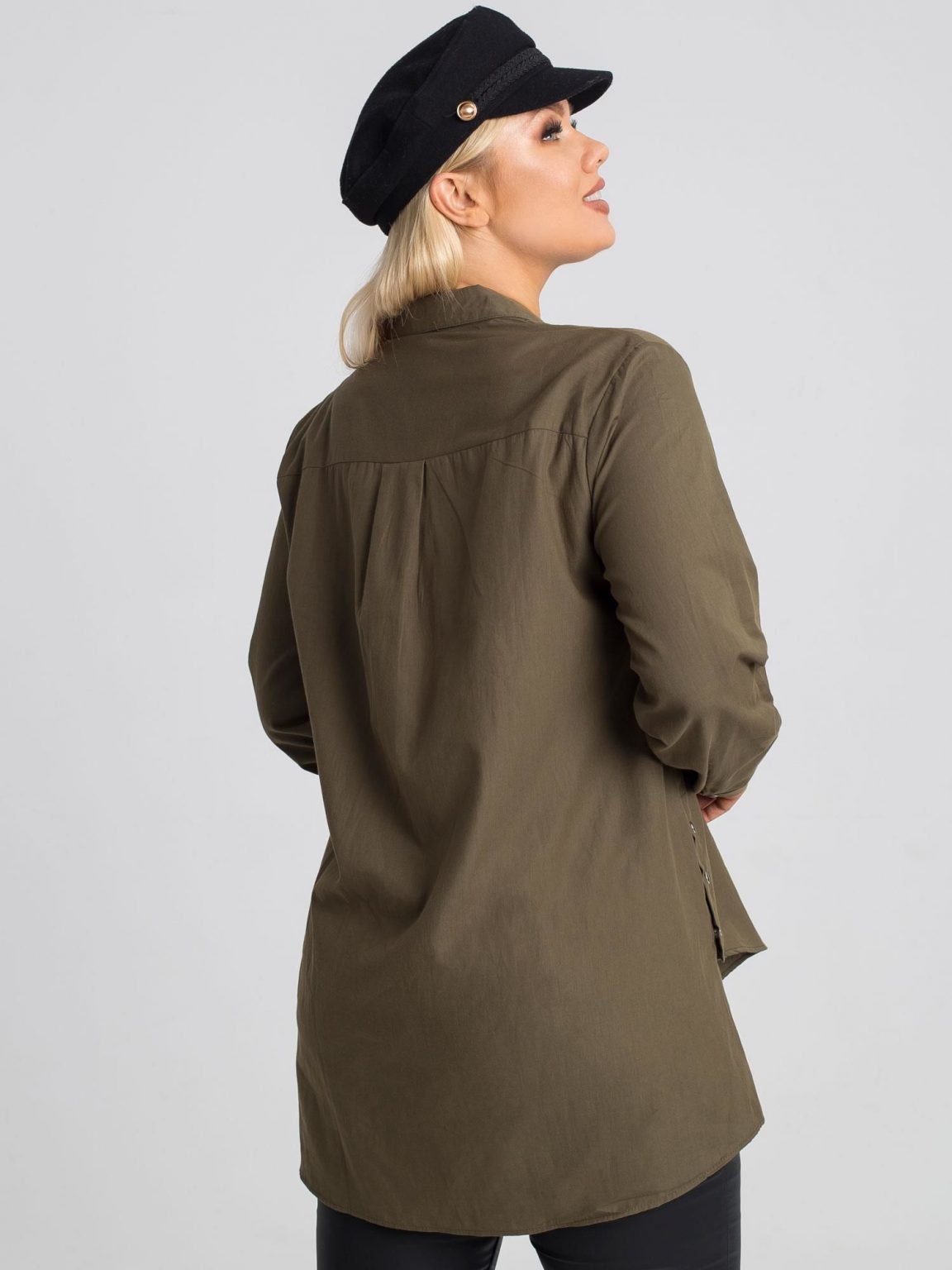 Ciemnozielona koszula plus size Jordi RUE PARIS