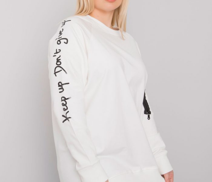 Hurtownia Ecru tunika dresowa plus size Parma
