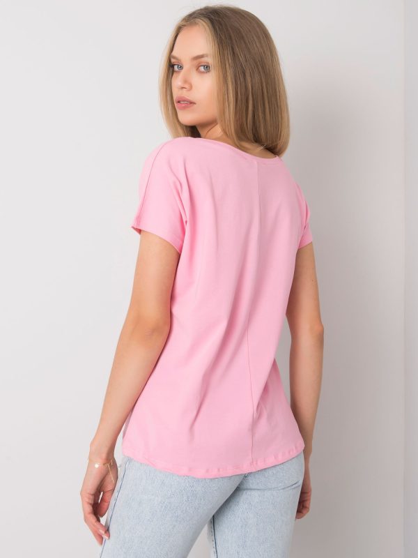 Jasnoróżowy t-shirt Emory