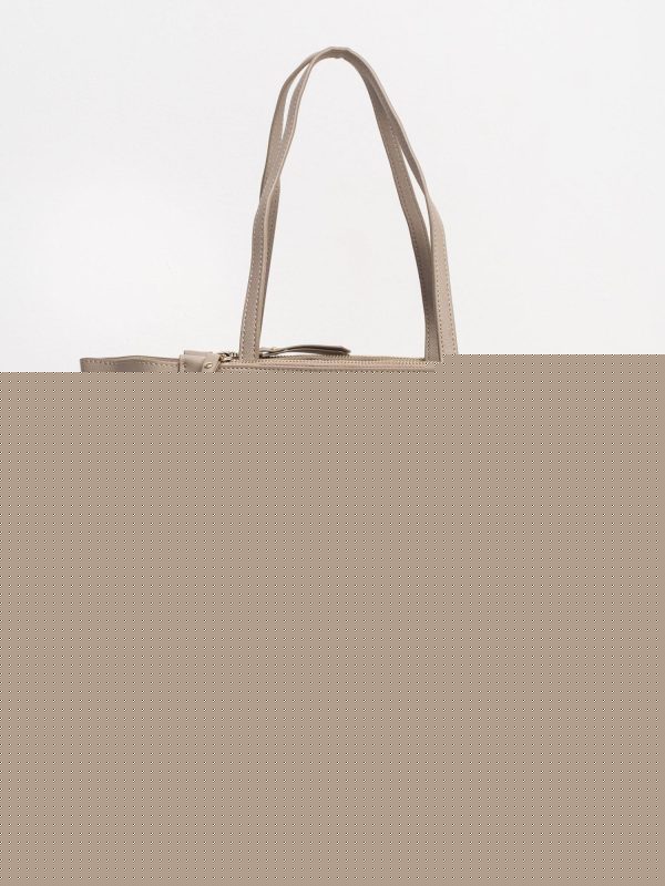 Beżowa torba damska shopper