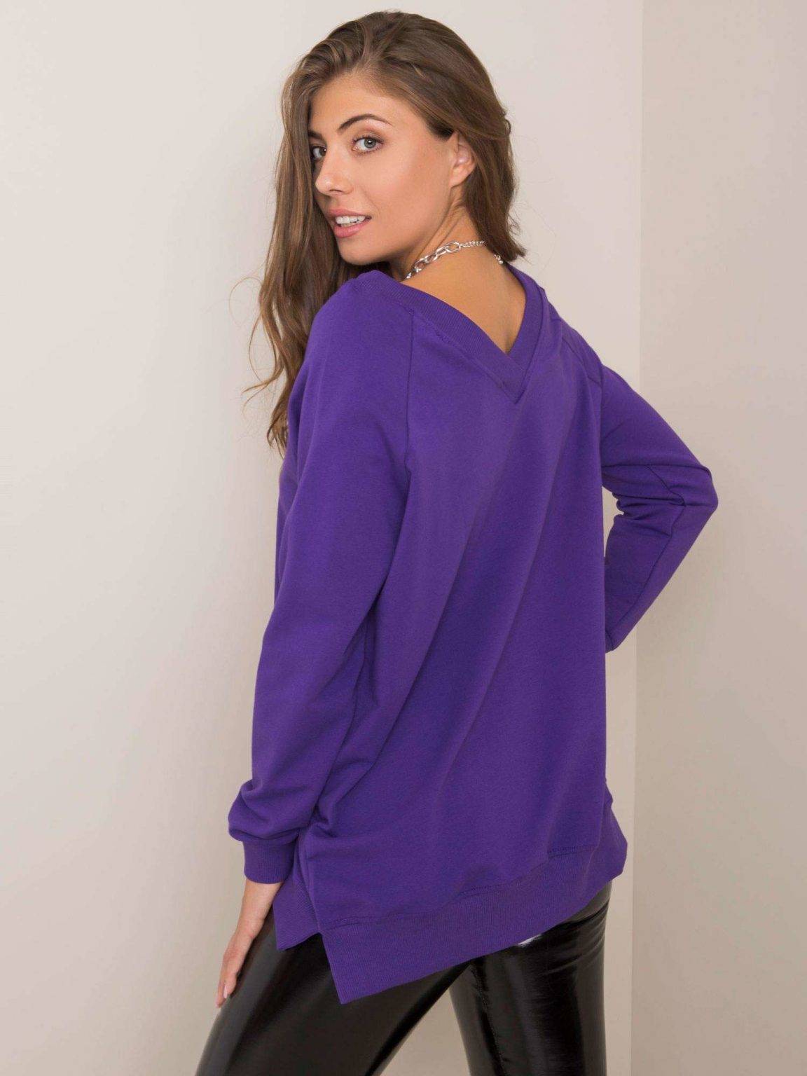 Ciemnofioletowa bluza Leila RUE PARIS