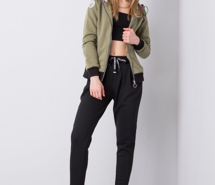 Hurtownia Khaki sportowy dres z kapturem