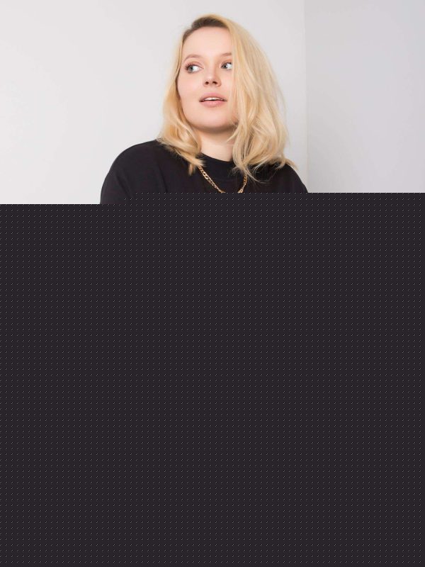 Czarna dresowa bluza plus size z bawełny Harmony
