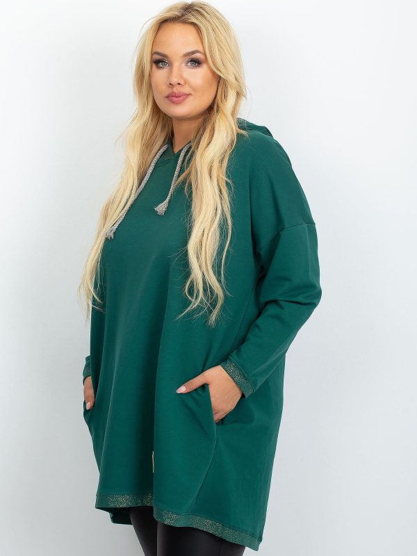 Ciemnozielona tunika plus size Sonate