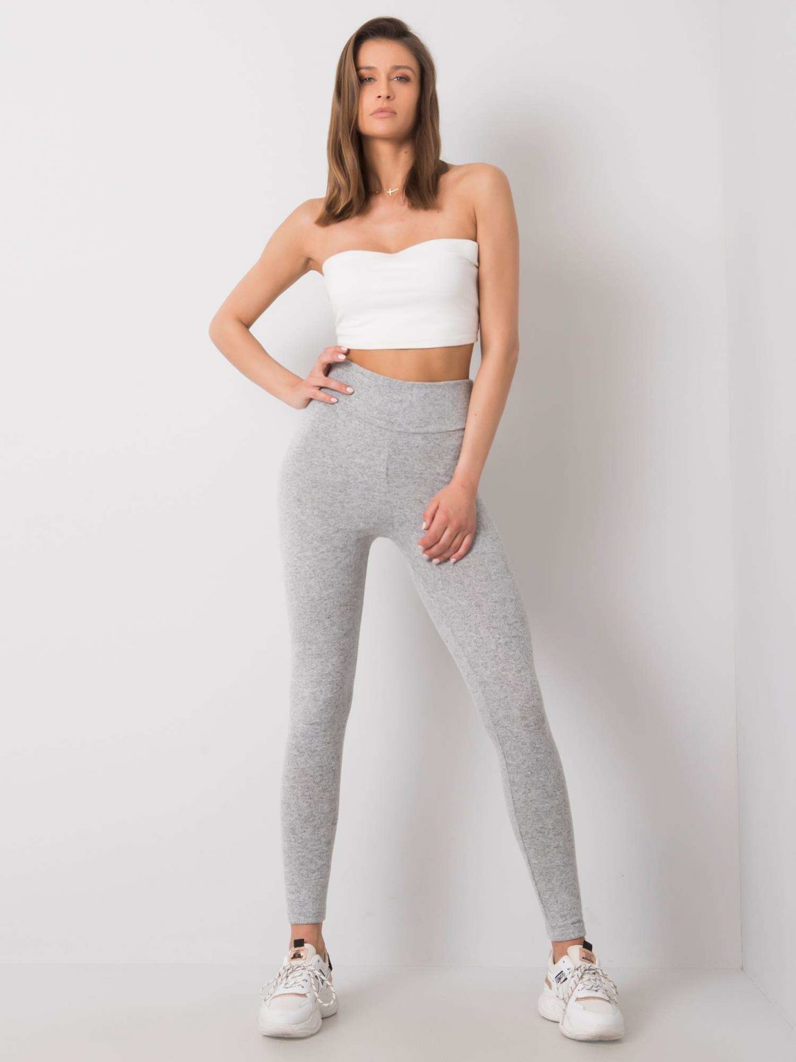 Jasnoszare legginsy Nessa RUE PARIS