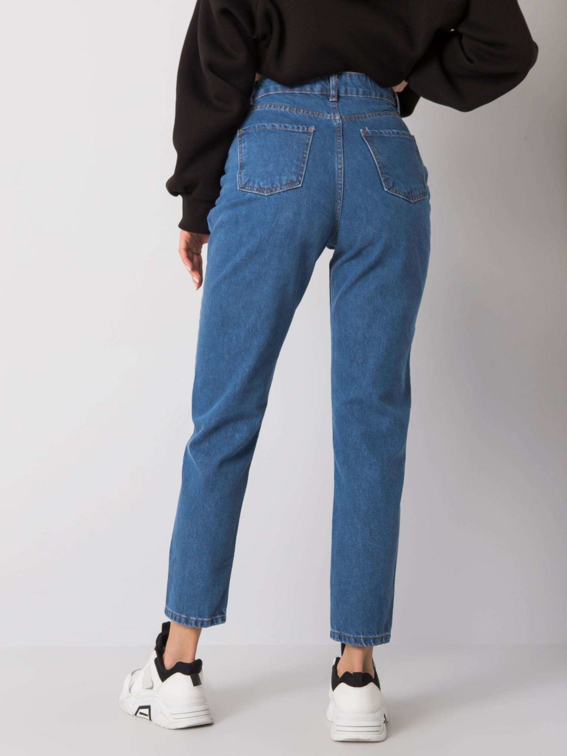 Niebieskie spodnie mom jeans Vera RUE PARIS