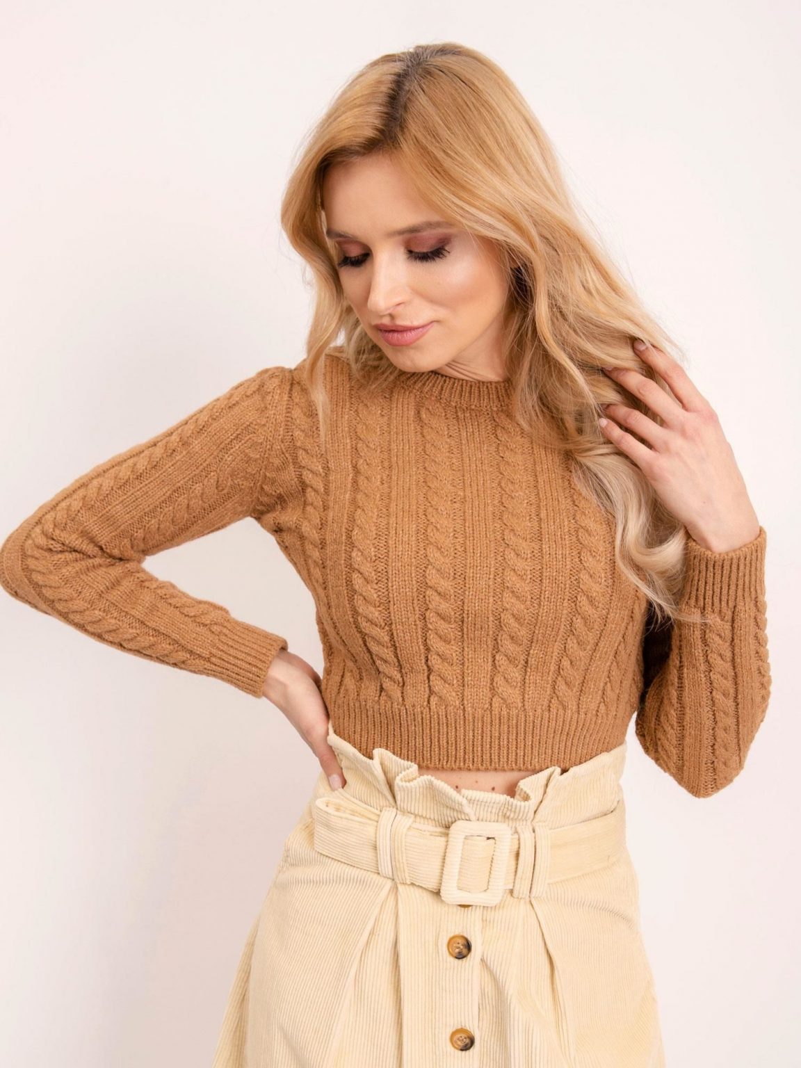 BSL Jasnobrązowy sweter