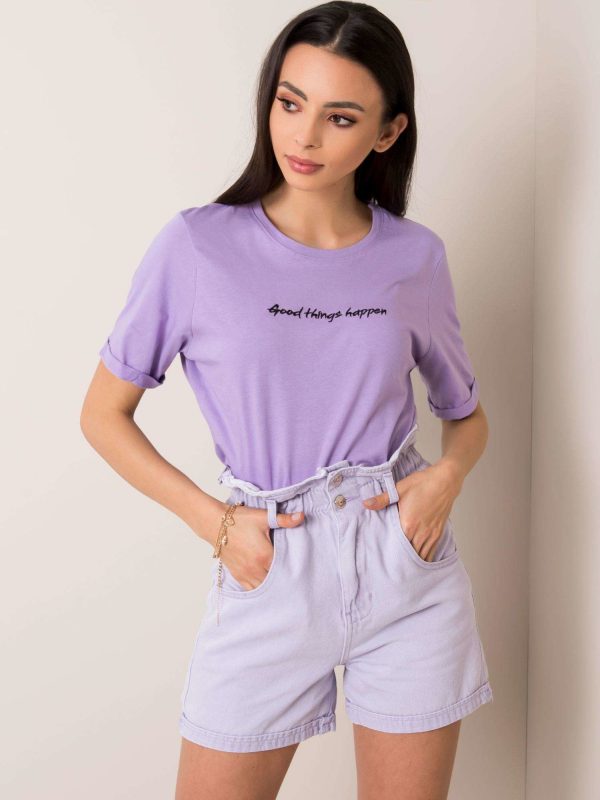 Fioletowy t-shirt Juliet RUE PARIS