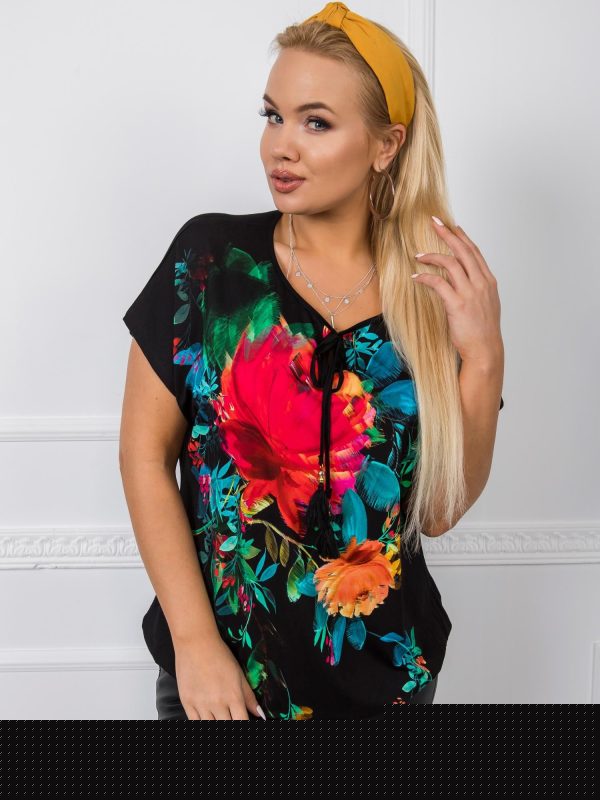 Czarna bluzka plus size Anna