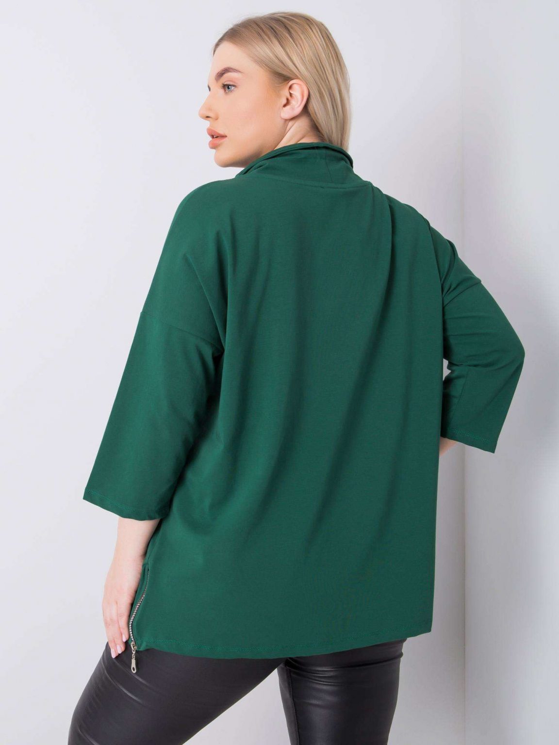 Ciemnozielona bluzka plus size Iselin