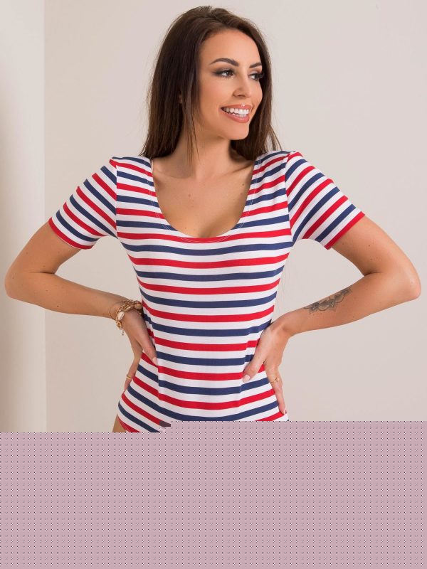 Granatowo-czerwone body Whitney RUE PARIS
