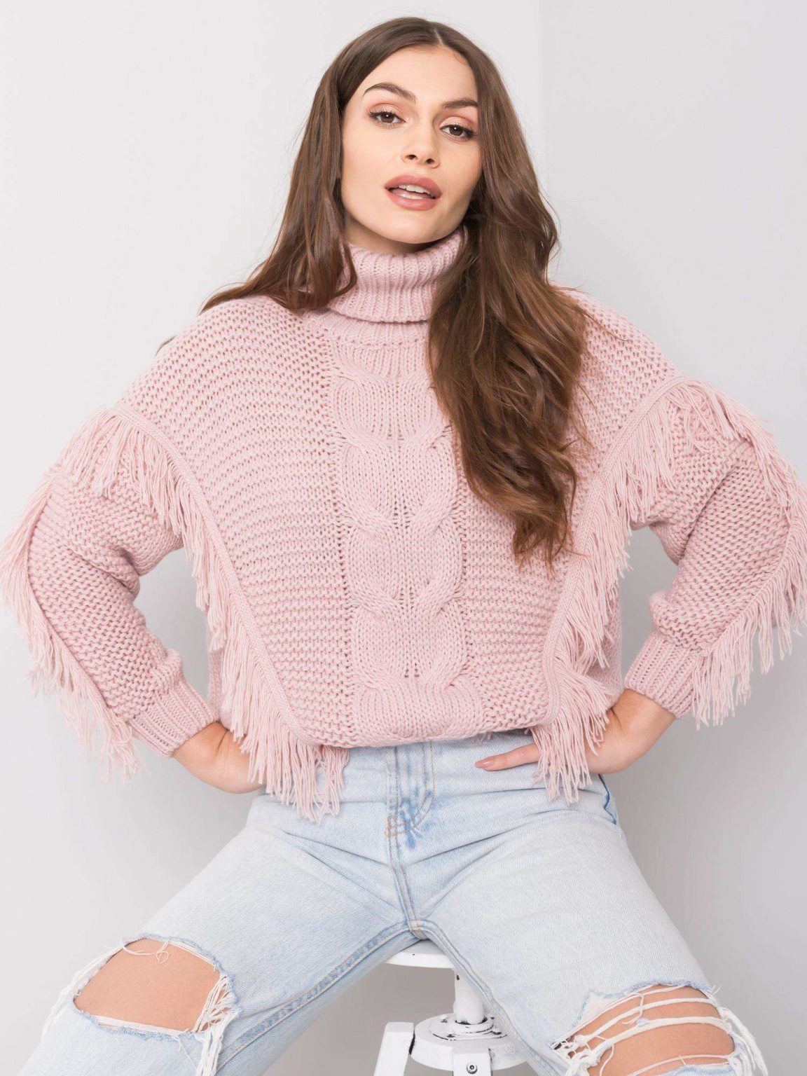 Brudnoróżowy sweter Clementine