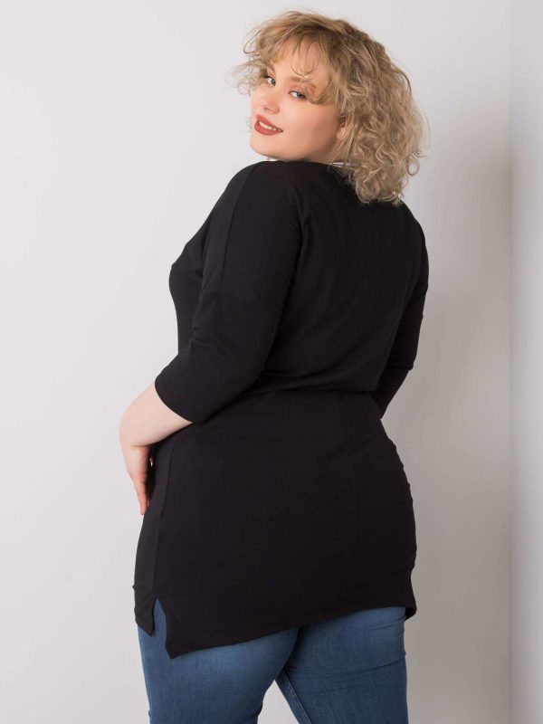 Czarna tunika plus size Ida