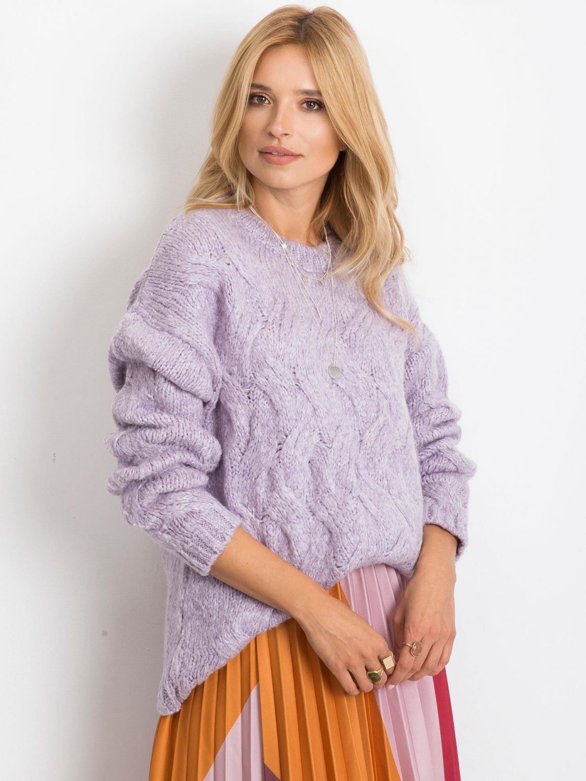 RUE PARIS Fioletowy sweter Bali