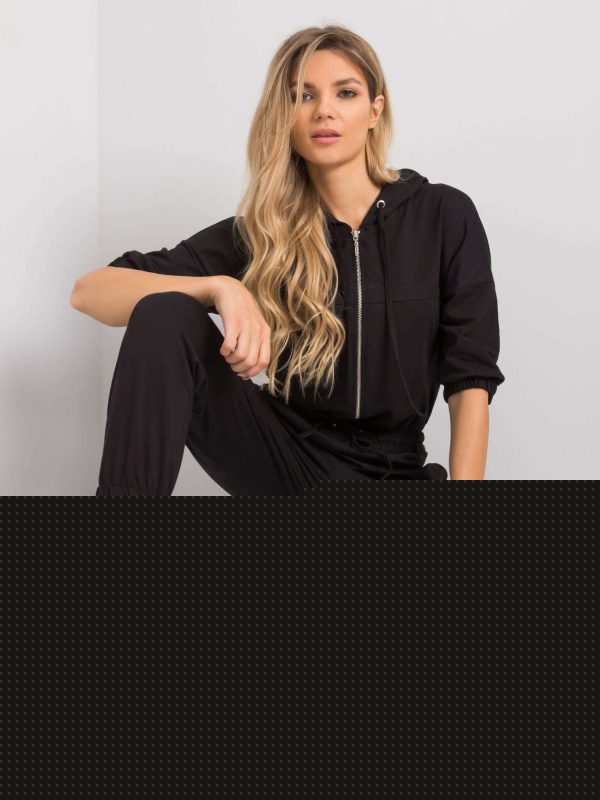 Czarny kombinezon dresowy Amalia