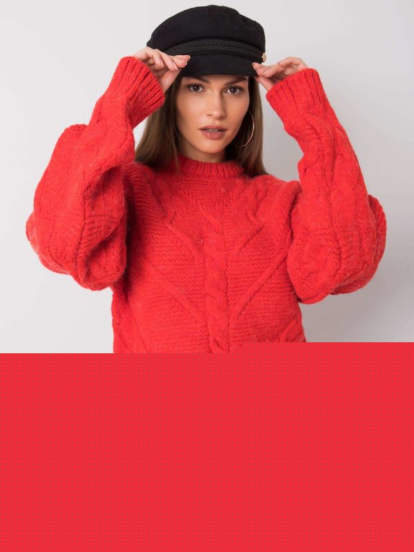 Czerwony sweter Mia RUE PARIS