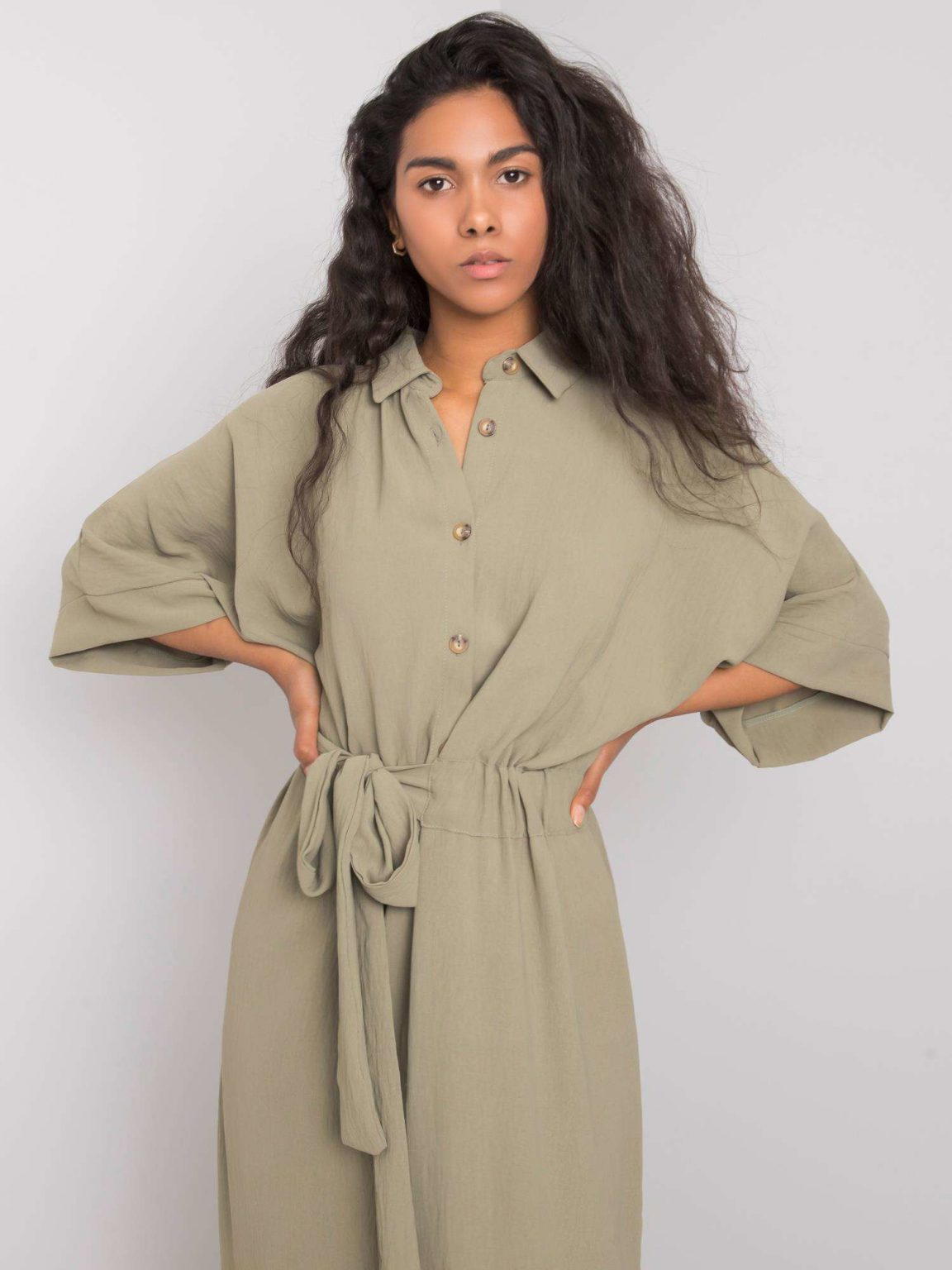 Khaki sukienka Emerilda RUE PARIS