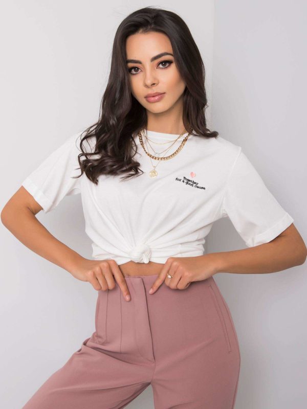 Biały t-shirt bawełniany Guida