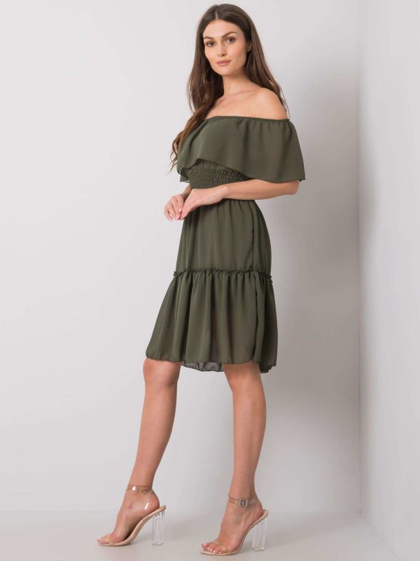 Khaki sukienka hiszpanka Eria