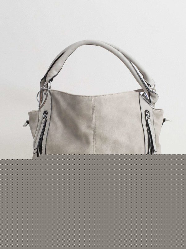 Szara torebka city bag z ekoskóry
