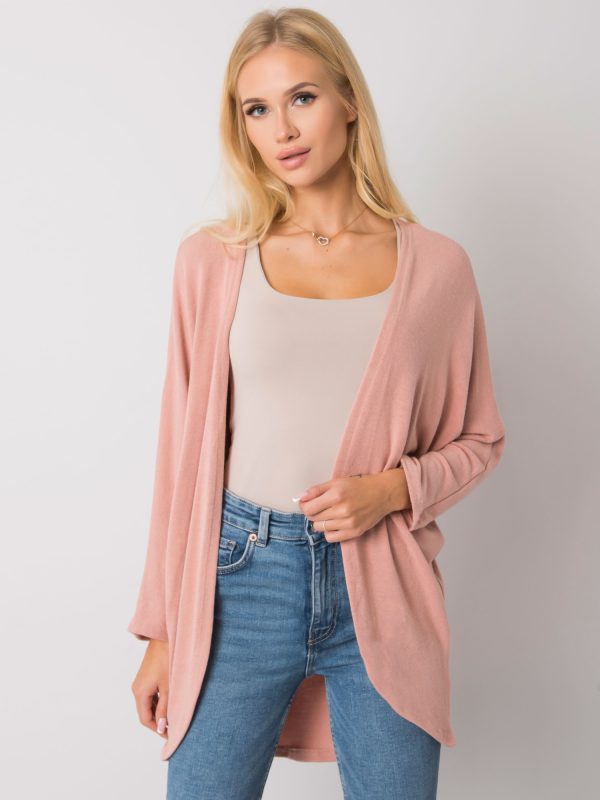 Brudnoróżowa narzutka dzianinowa Rubbie