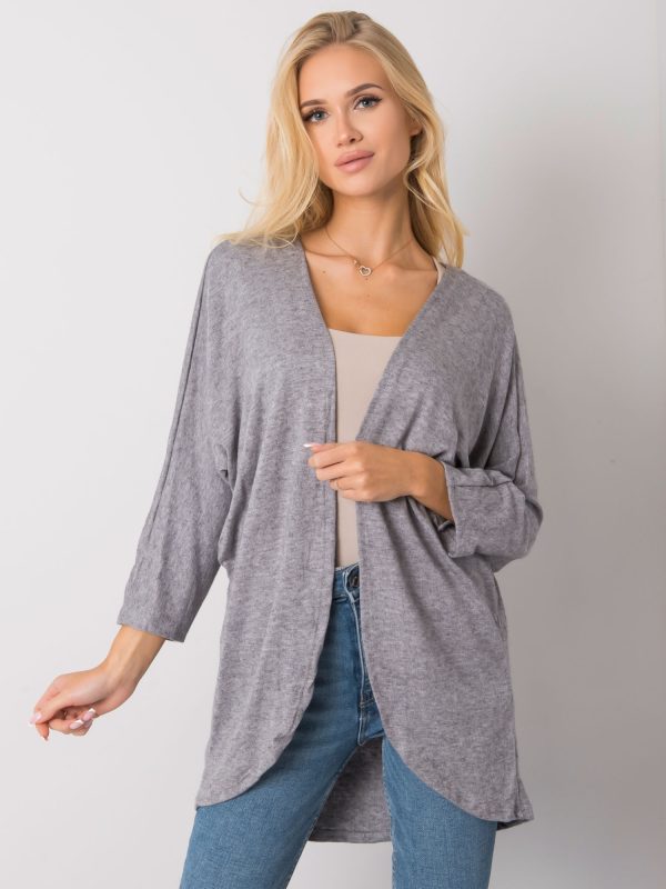 Szara narzutka dzianinowa Rubbie