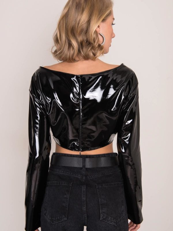 Czarna krótka bluzka BSL