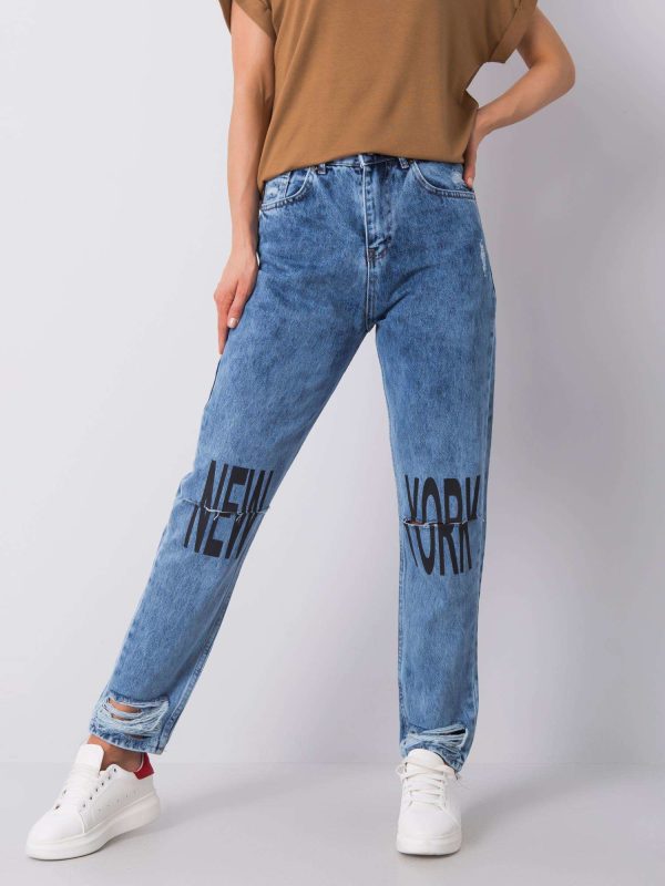 Niebieskie mom jeans Chase RUE PARIS