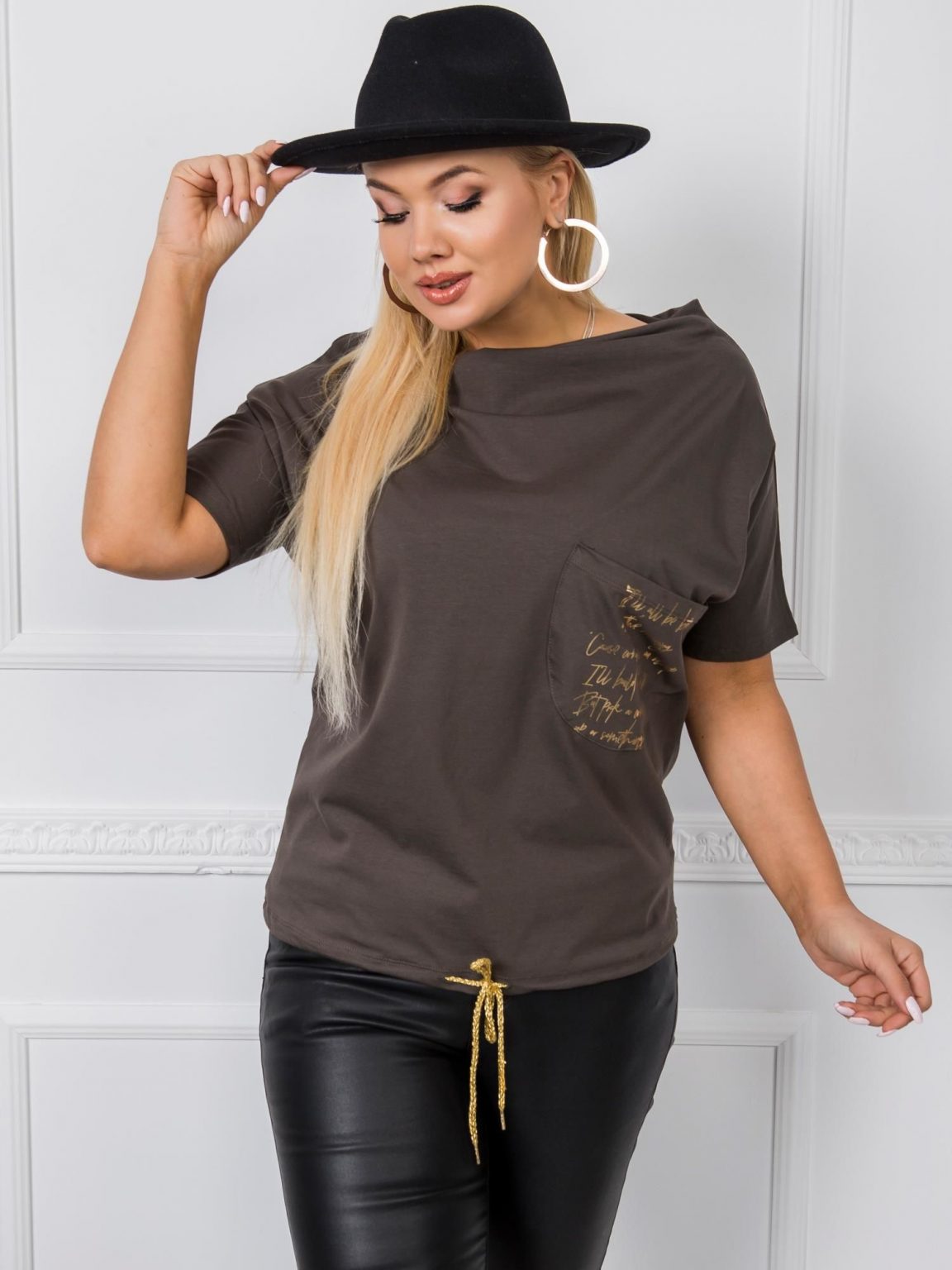 Khaki bluzka plus size Haylie