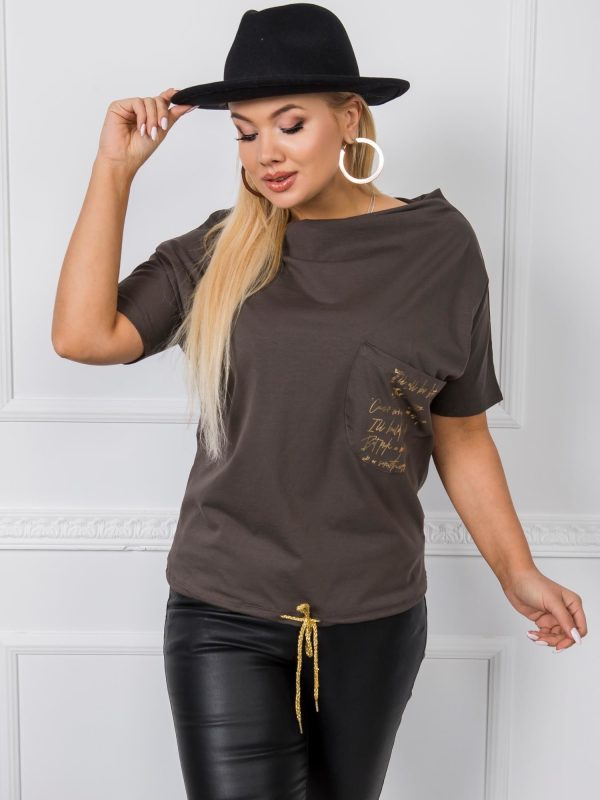 Khaki bluzka plus size Haylie