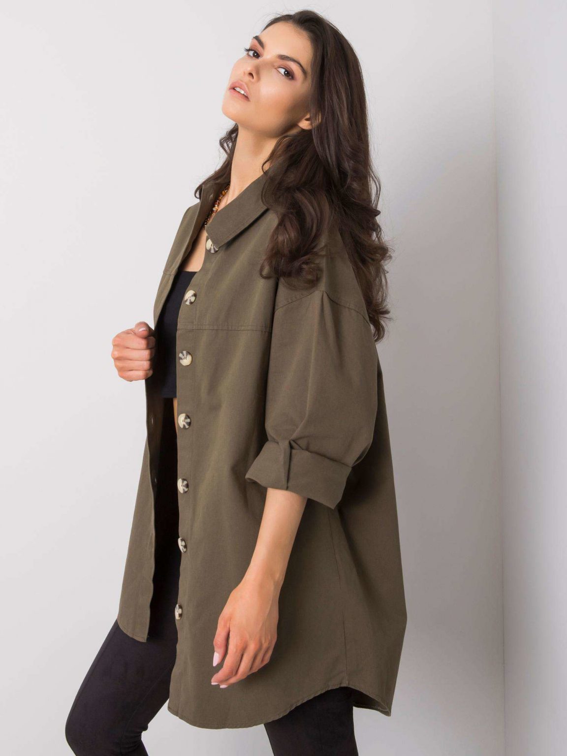 Khaki koszula Marissa RUE PARIS