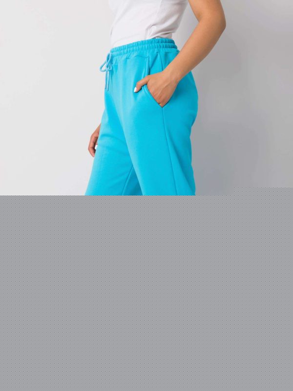 Niebieskie spodnie dresowe plus size basic Ainhoa