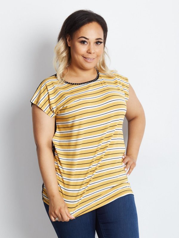 Żółty t-shirt plus size Balanced