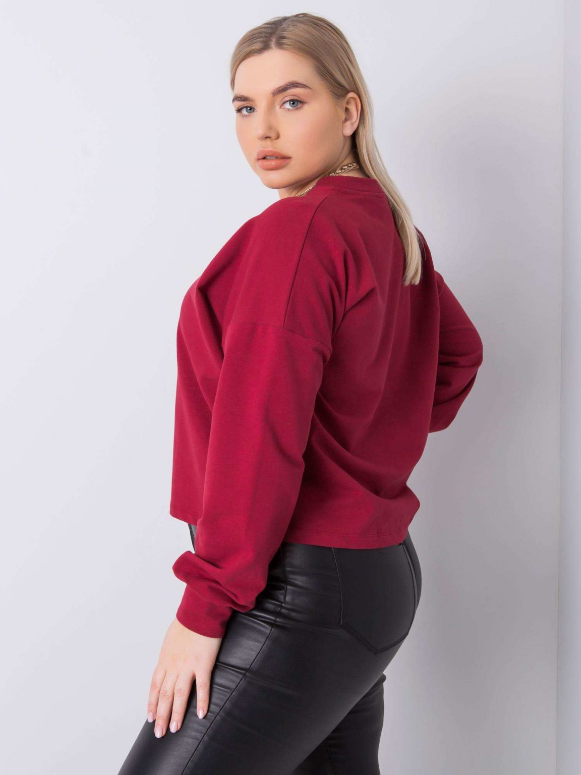 Bordowa bluza plus size Florentia