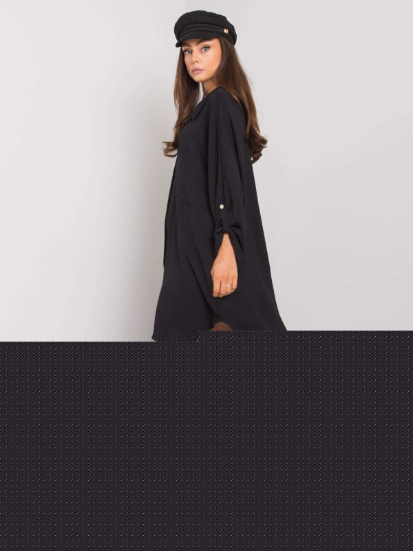 Czarna sukienka oversize Elaria