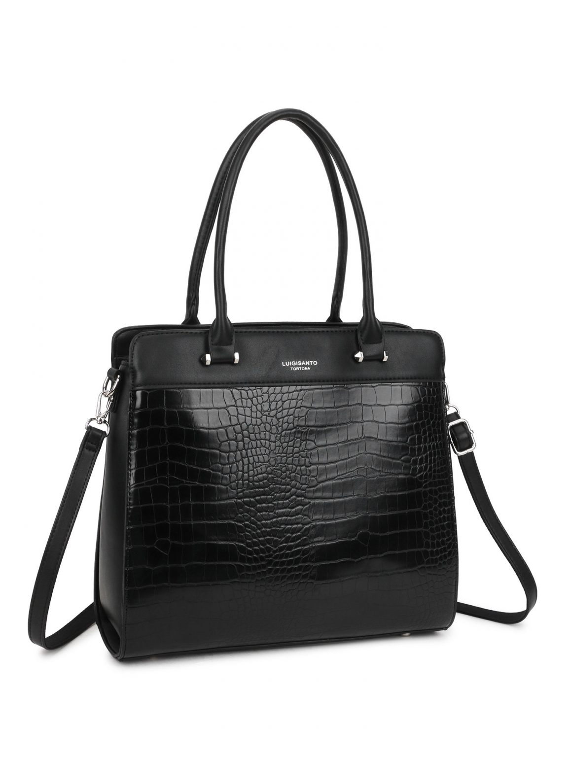 Czarna elegancka torba damska LUIGISANTO