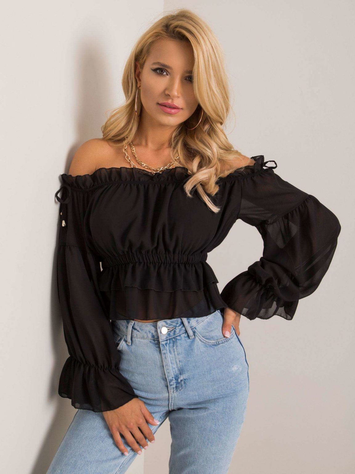 Czarna bluzka Adelle OCH BELLA
