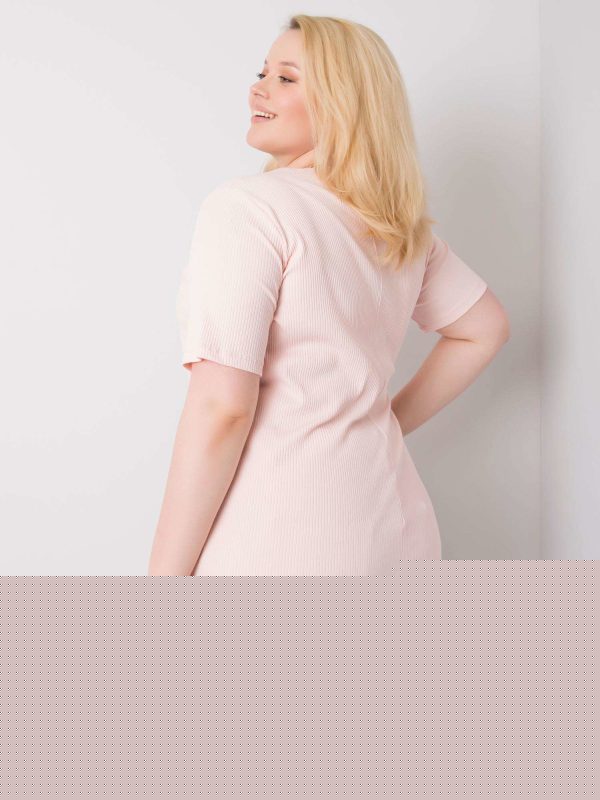 Jasnoróżowa bluzka plus size Stella