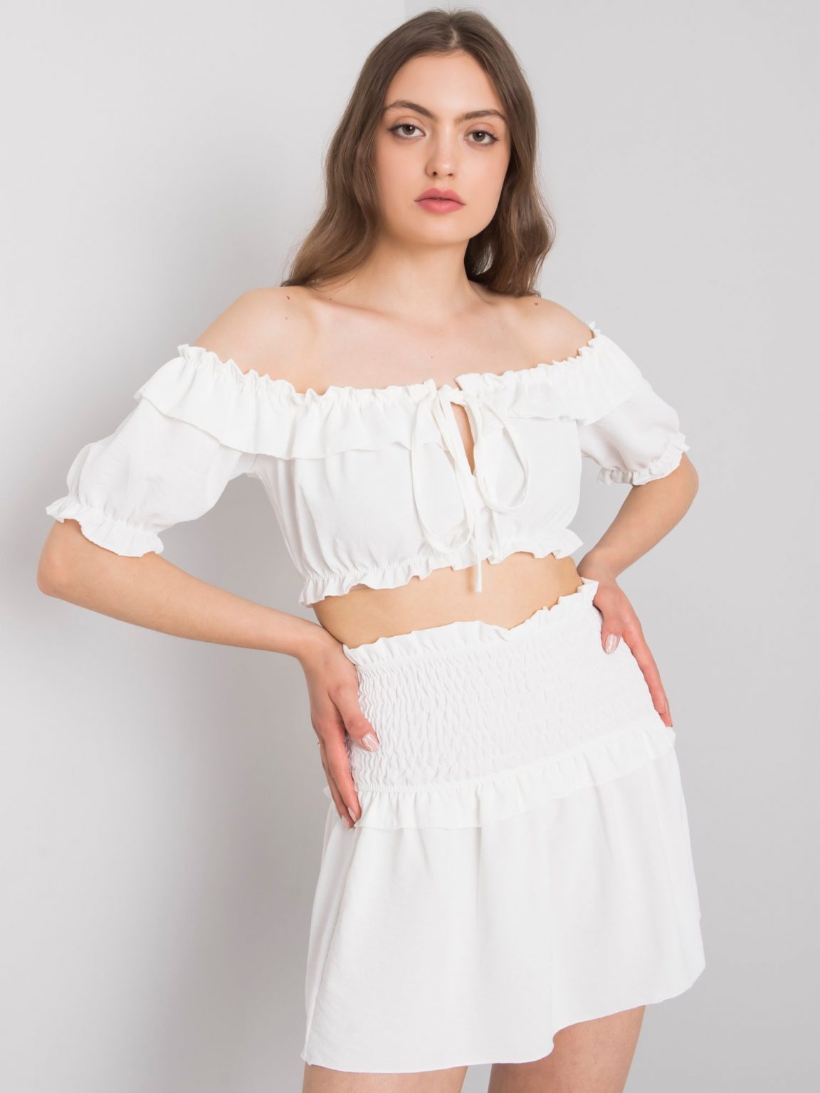 Biała mini spódnica Joanna OCH BELLA