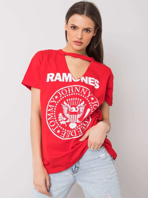 Czerwony t-shirt z nadrukiem Cordoba