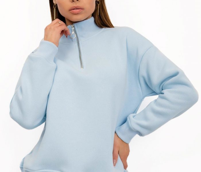 Hurtownia RUE PARIS Jasnoniebieska bluza Ayla