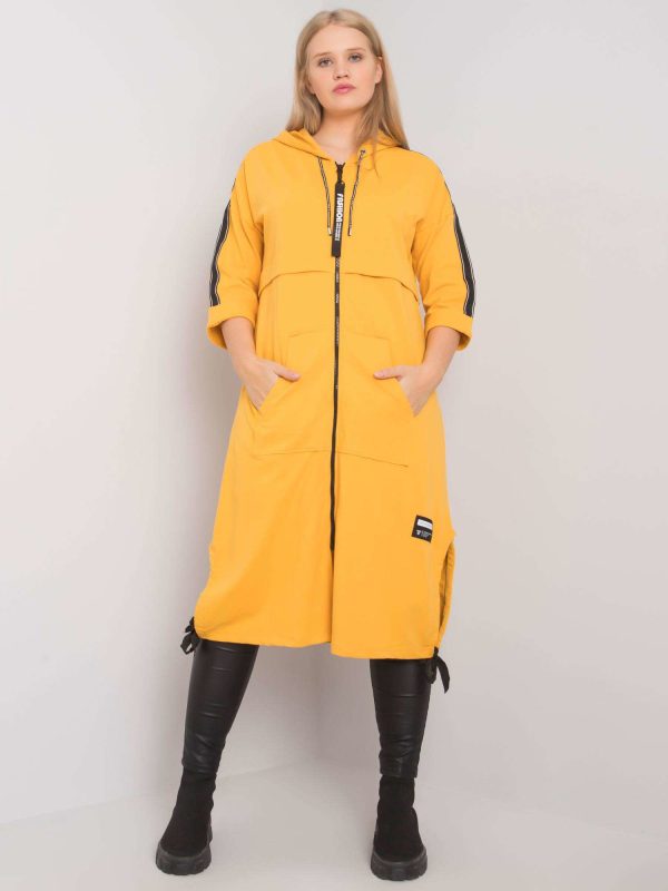 Żółta długa bluza plus size Aydin