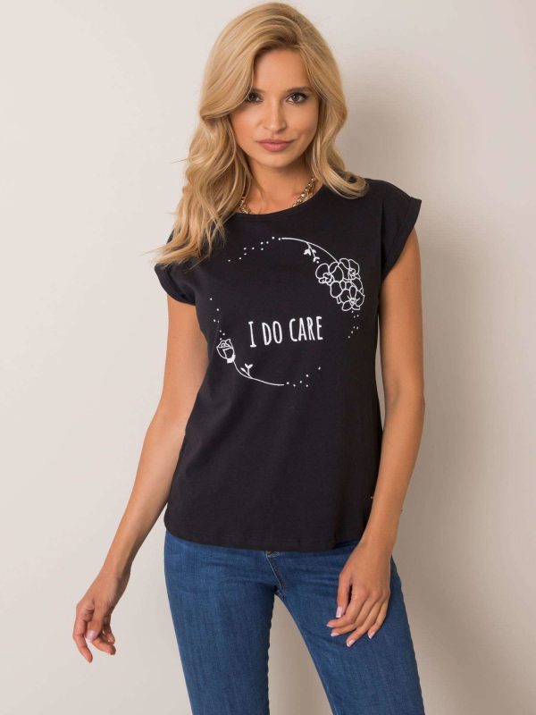 Czarny t-shirt Carla NIE ZNASZ MNIE