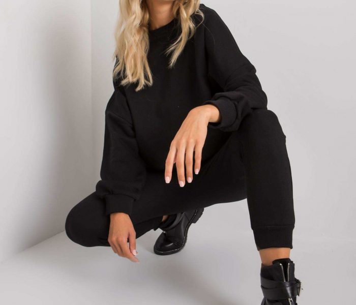 Hurtownia Czarny komplet dresowy Amandine