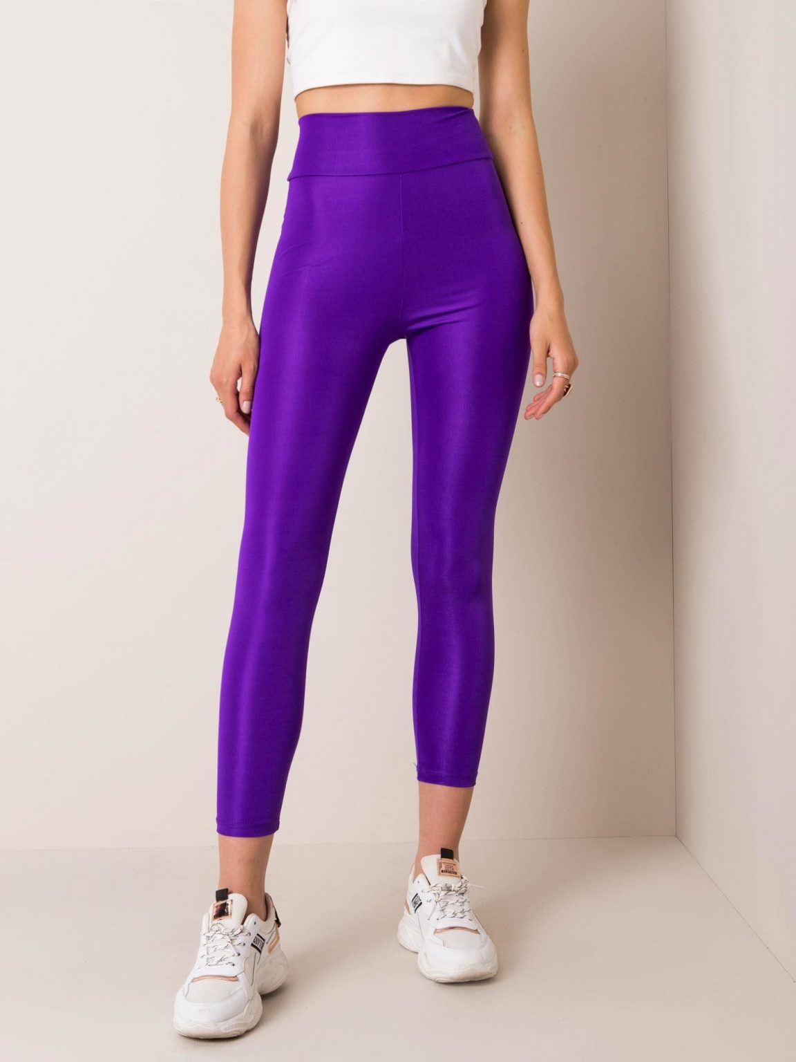 Fioletowe legginsy Funky RUE PARIS