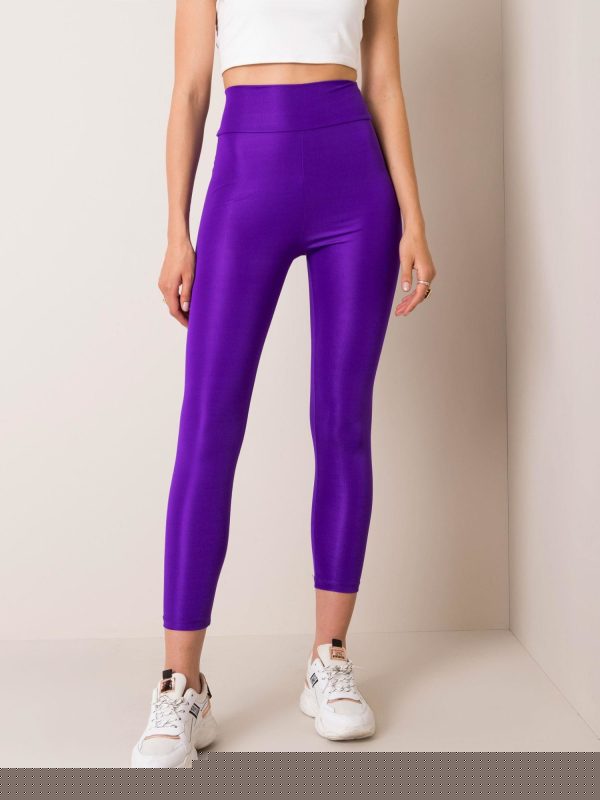 Fioletowe legginsy Funky RUE PARIS