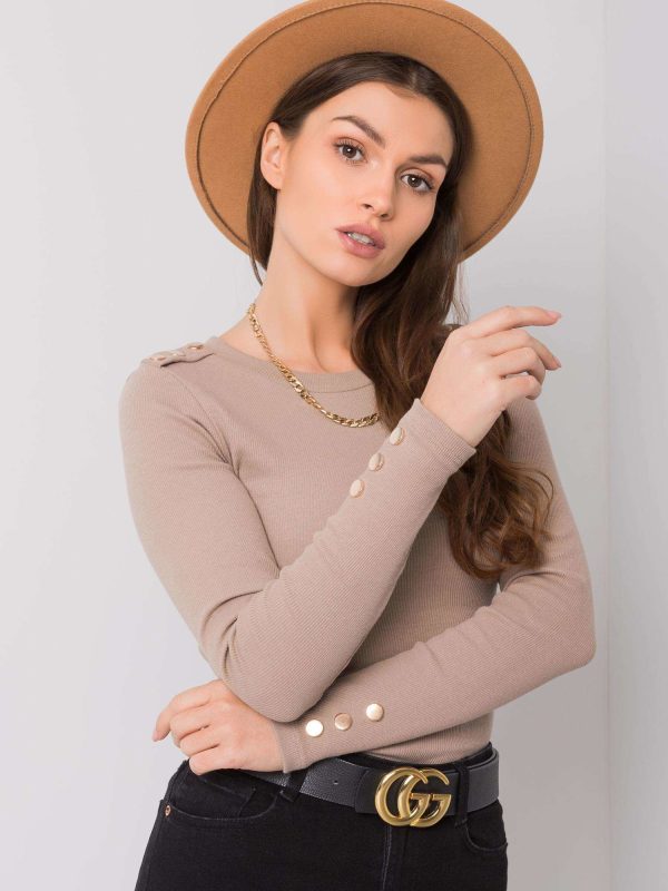 Ciemnobeżowa bluzka Diana RUE PARIS