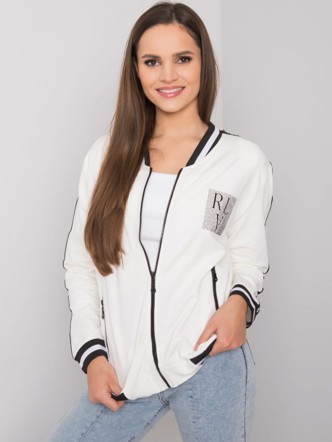 Ecru bluza rozpinana Billie