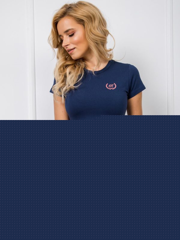 Granatowo-koralowa piżama Sarah