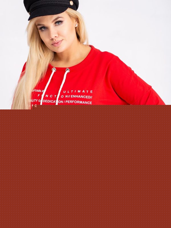 Czerwona bluza plus size Aspiration